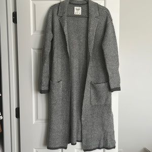Abercrombie & Fitch Herringbone Long Duster